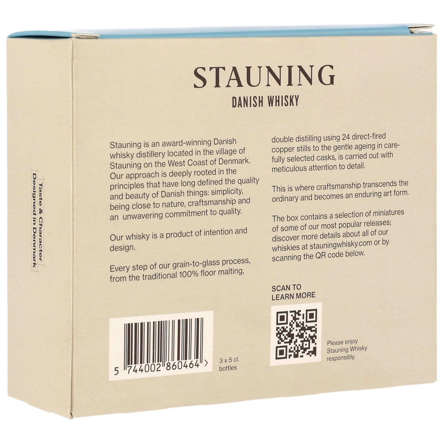 Stauning Danish Whisky Probierset (3x50 ml Miniatur) | Dänischer Whisky Tasting-Set | Høst, Rye & KAOS | 40,5-48% Vol. | 0,15l