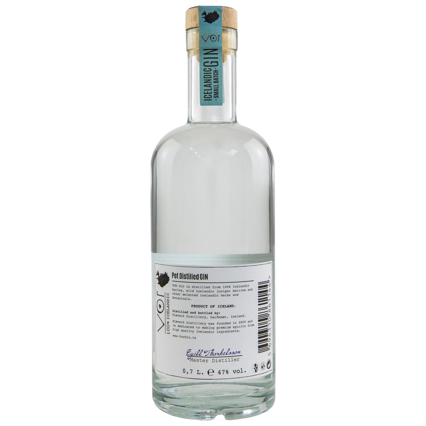 VOR Gin - Icelandic Gin | Premium Pot Distilled | 47% Vol. | 0,7l