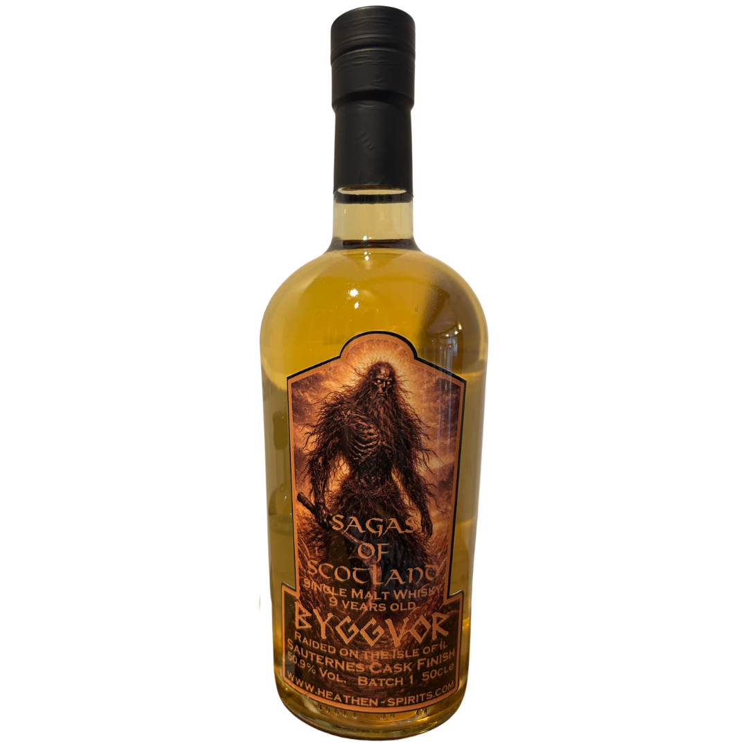 BYGGVOR – Islay Single Malt Whisky | Sauternes Cask | 9 Years Old | 50,9% Vol. | 0,5l Sagas of Scotland Bottling No.4