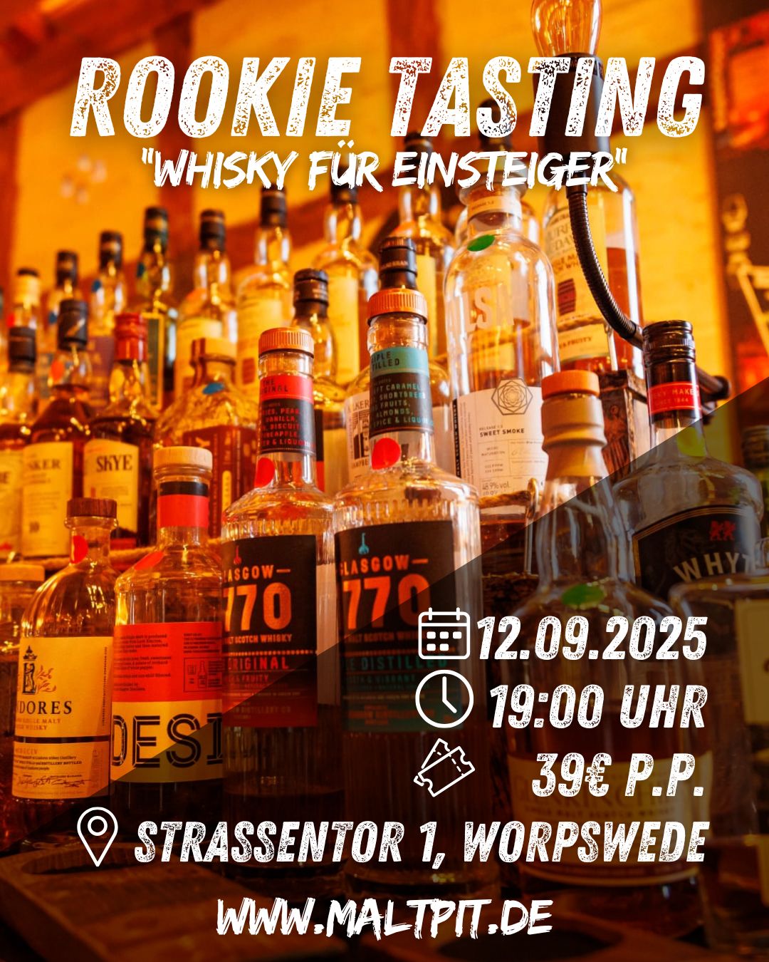 12.09.2025: „Rookie Tasting – Whisky für Einsteiger“