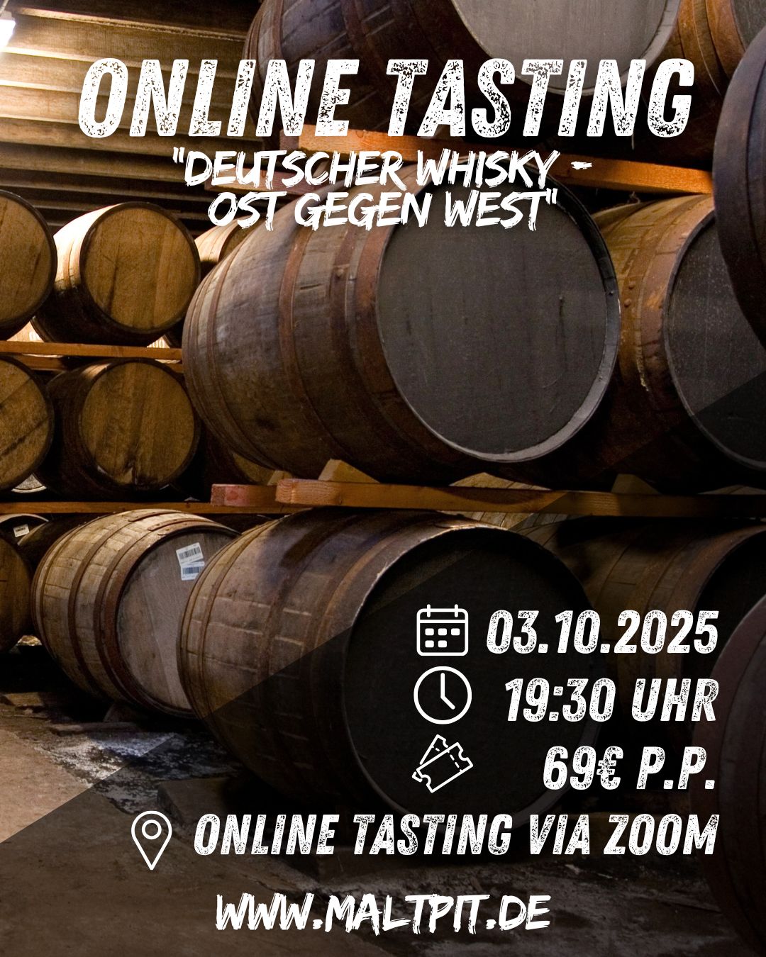 03.10.2025: Online Tasting „Deutsche Whiskys – Ost gegen West“