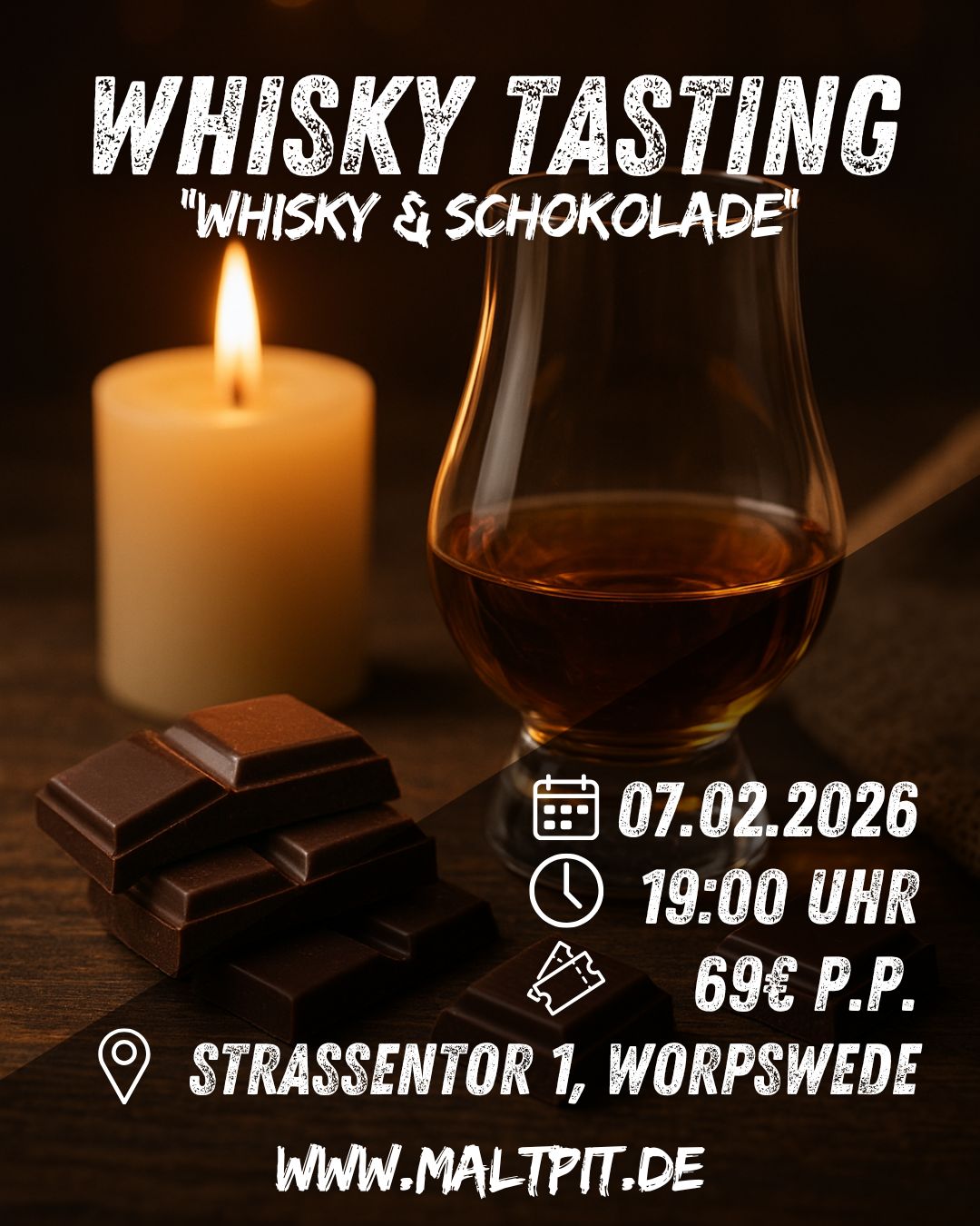 07.02.2026: Food Pairing Tasting „Whisky & Schokolade“