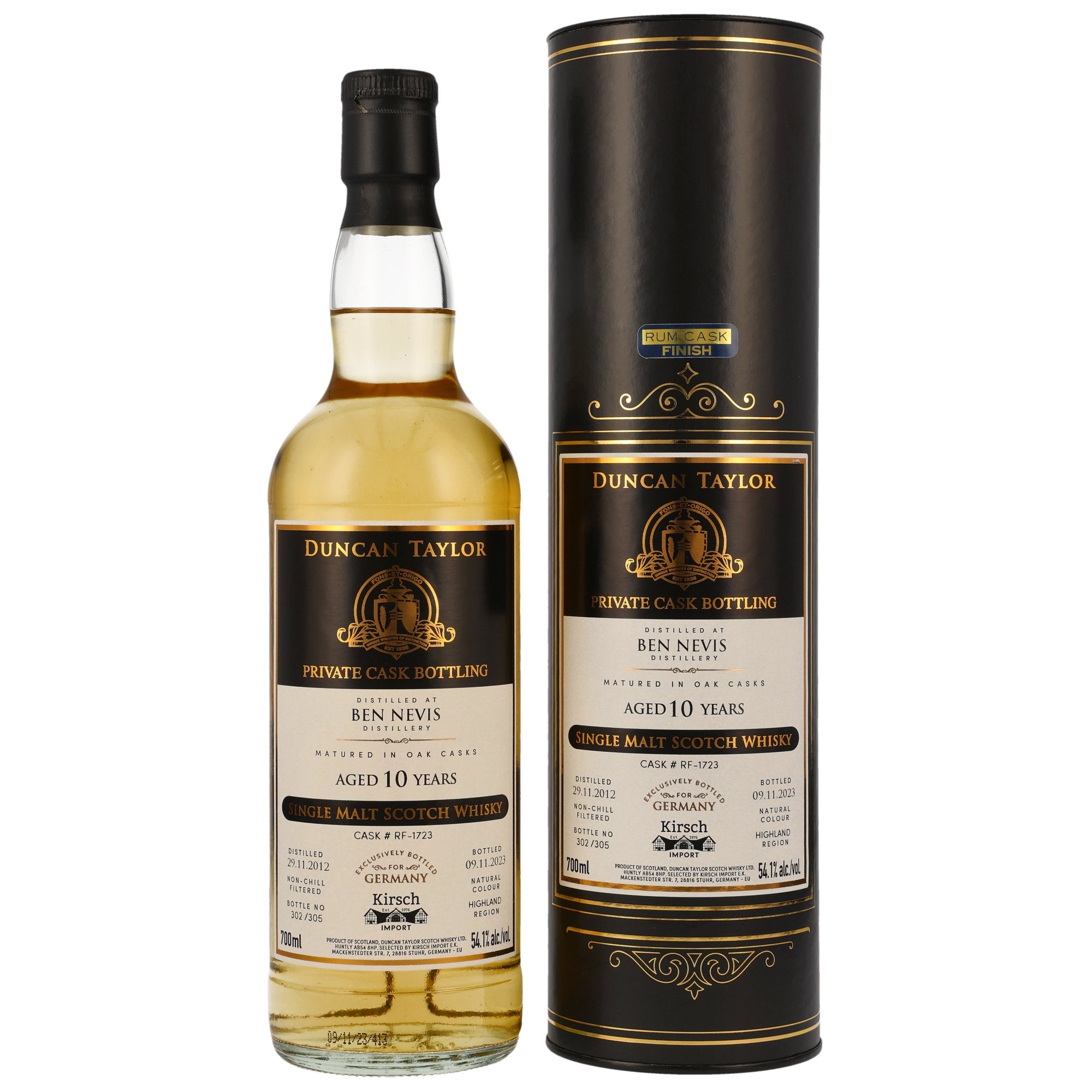 Ben Nevis 2012/2023 - 10 y.o. Rum Finish - #RF-1723 - Duncan Taylor