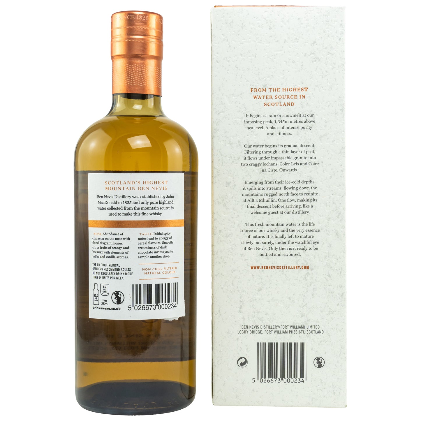 Ben Nevis 10 Jahre | Highland Single Malt Whisky | Bourbon & Sherry Fässer | 10 Years Old | 46% Vol. | 0,7l