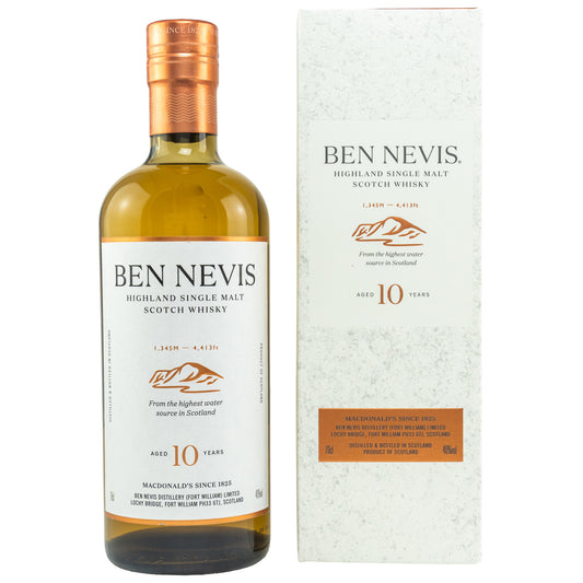Ben Nevis 10 Jahre | Highland Single Malt Whisky | Bourbon & Sherry Fässer | 10 Years Old | 46% Vol. | 0,7l