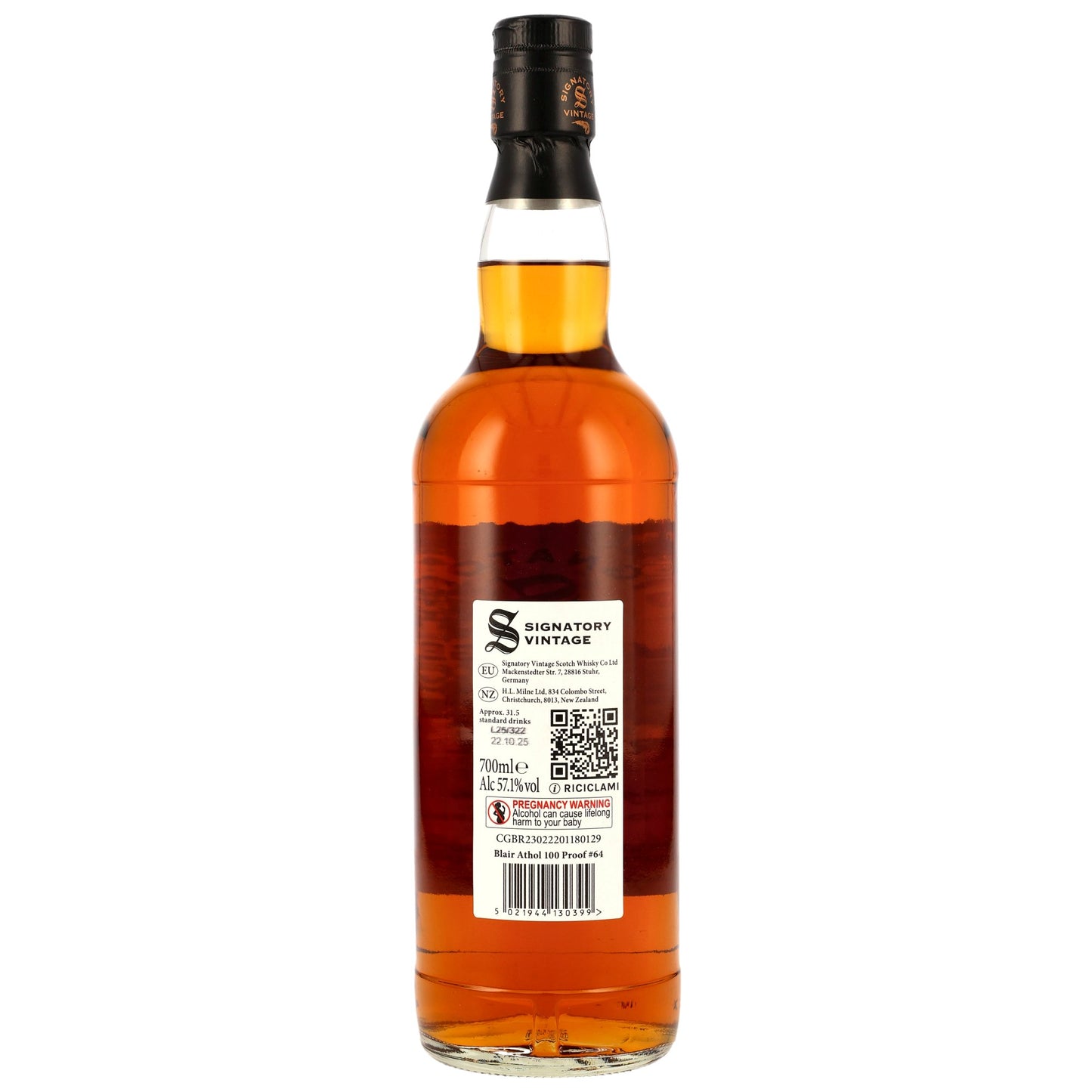 Blair Athol 2014 – 11 Jahre Signatory 100 PROOF Edition #64 | Highland Single Malt Whisky | 2nd Fill Oloroso Sherry Butts | 57,1% Vol. | 0,7l