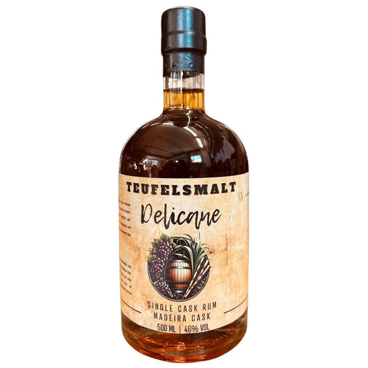 Delicane - Single Cask Rum aus dem Madeira Fass | TEUFELSMALT | 46% Vol. | 0,5l