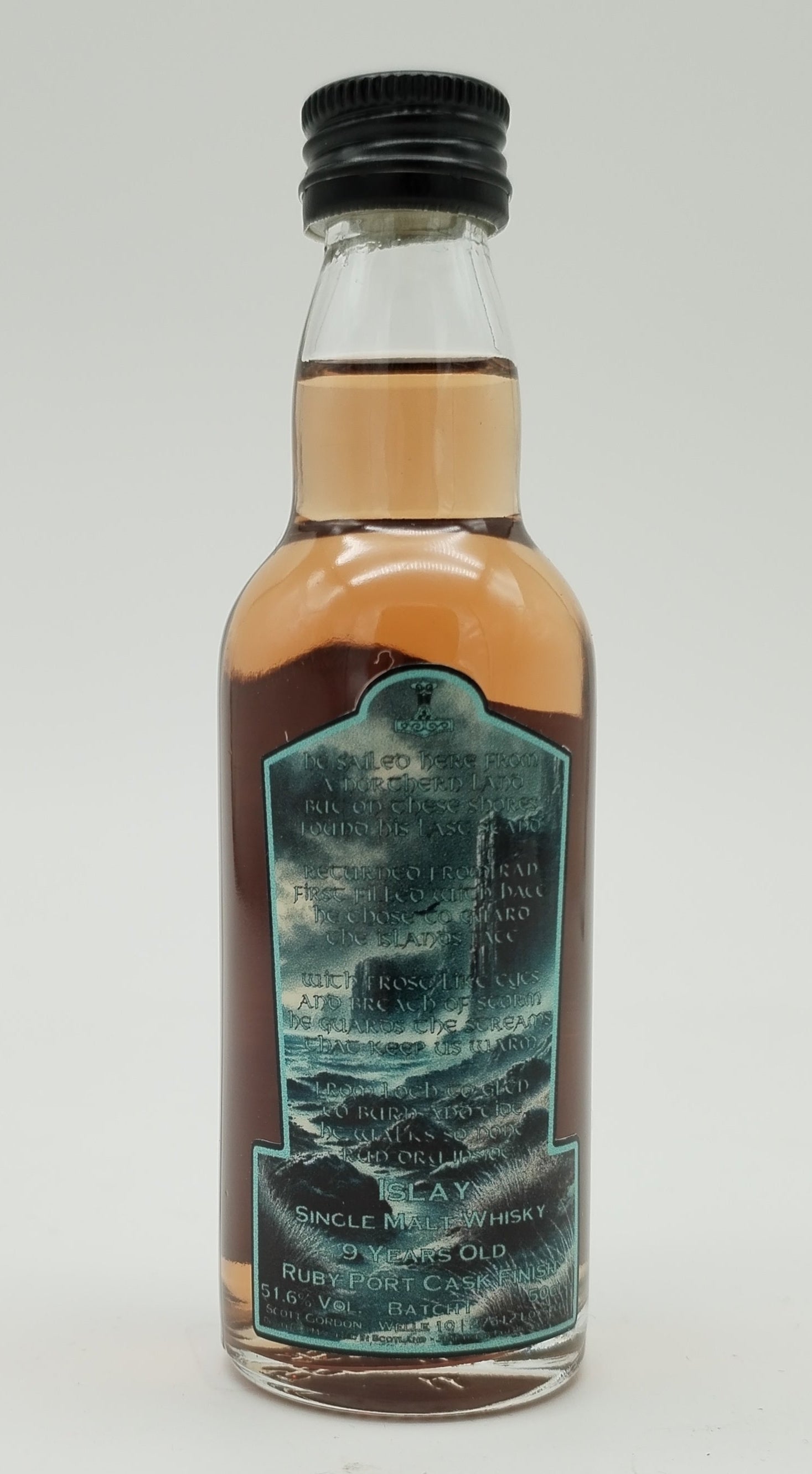 Draugr | Islay Single Malt Whisky | Ruby Port Cask Finish | 9 Years Old | 51,6 % Vol. | 5cl back