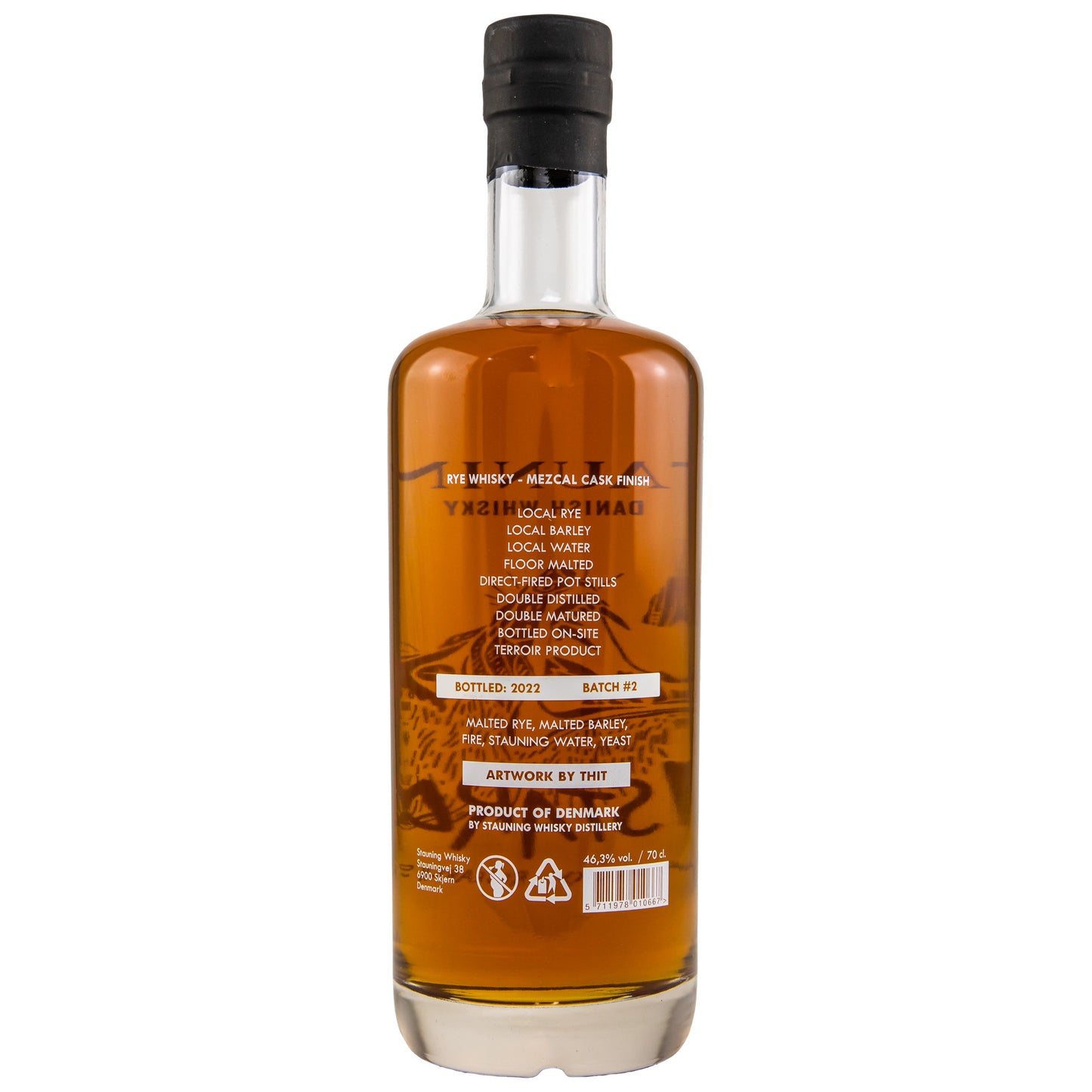 Stauning Bastard Rye Whisky | Mezcal Cask Finish | 46% Vol. | 0,7l