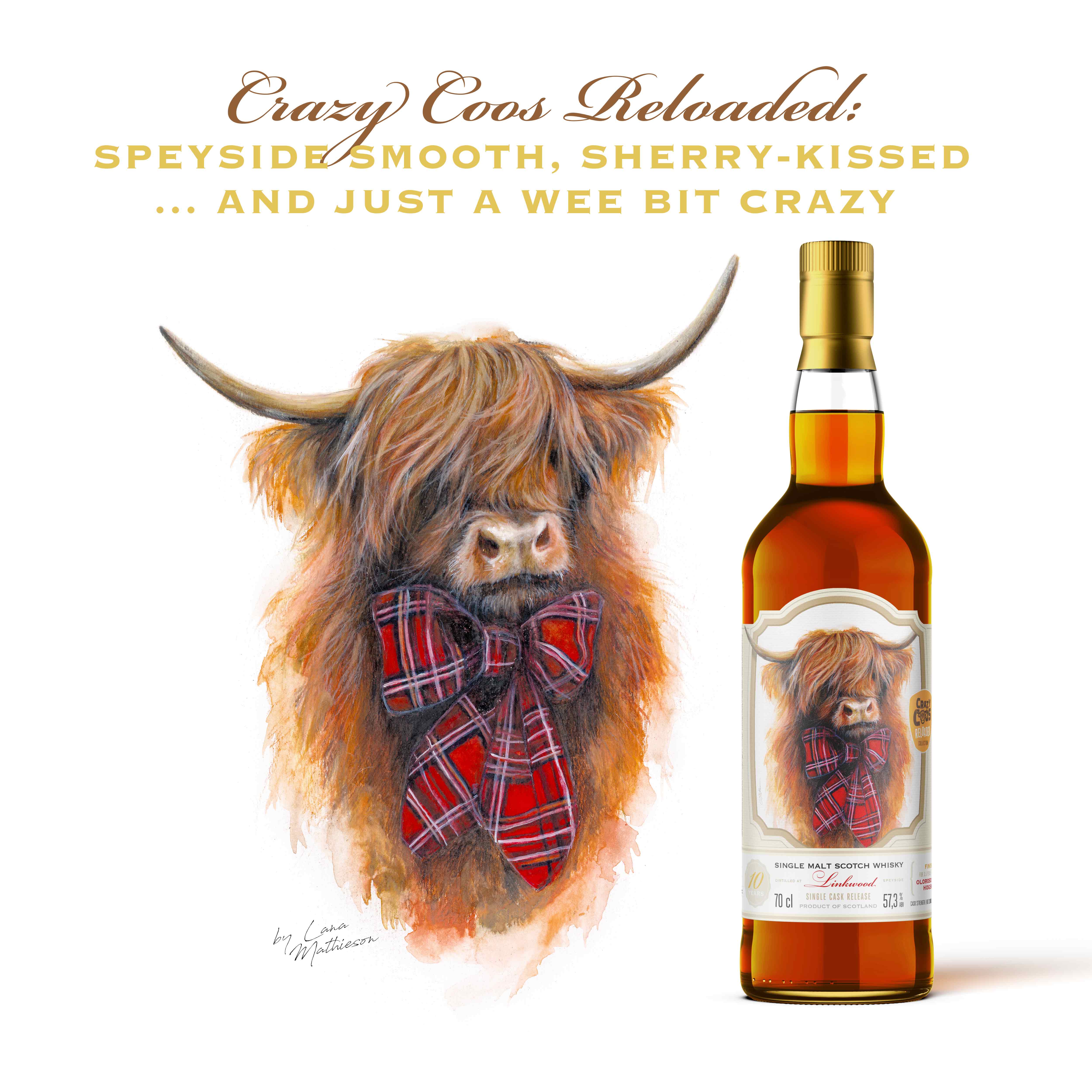 Crazy Coo Reloaded 1 - Linkwood - 10yo - 1st Fill Oloroso Sherry Cask - 57,3%Vol - 0,7l