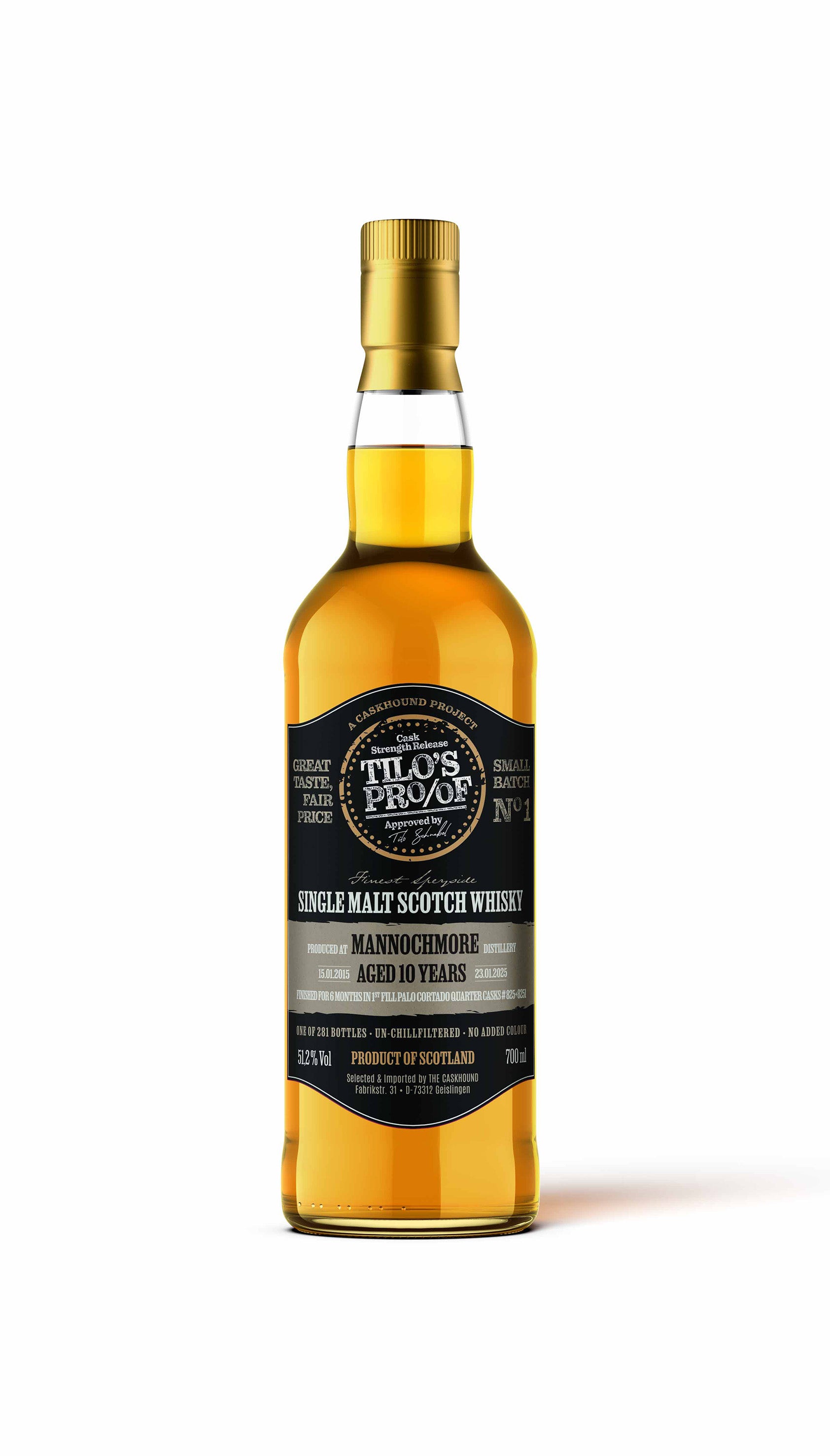 Mannochmore 10yo - 1st Fill Palo Cortado QCs - 51,2%Vol - 0,7l - Tilo's Proof Batch 1