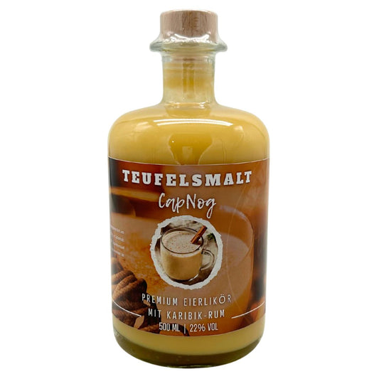 CapNog - Premium Eierlikör mit Karibik Rum | 22% Vol. | 0,5l